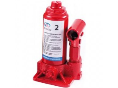 Домкрат гидравлический 2 т бутылочный, в кейсе, красный