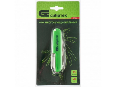 Нож многофункциональный, компактный размер, 15 функций, 90 мм Сибртех от СИБРТЕХ Нож многофункциональный, компактный размер, 15 функций, 90 мм Сибртех