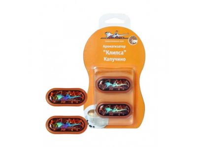 Ароматизатор воздуха на дефлектор AIRLINE "Клипса" капучино