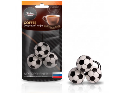 Ароматизатор подвесной Футбол бодрящий кофе от Airline Ароматизатор подвесной Футбол бодрящий кофе