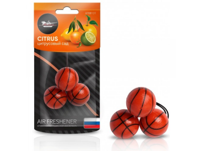 Ароматизатор подвесной Баскетбол цитрусовый сад от Airline Ароматизатор подвесной Баскетбол цитрусовый сад