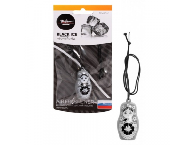 Ароматизатор подвесной пластик "Матрешка" черный лед от Airline Ароматизатор подвесной пластик "Матрешка" черный лед