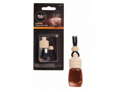 Ароматизатор подвесной "Бутылочка" бодрящий кофе от Airline Ароматизатор подвесной "Бутылочка" бодрящий кофе
