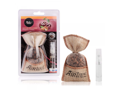 Ароматизатор "Кофе в мешочке со спреем" миндаль и вишня от Airline Ароматизатор "Кофе в мешочке со спреем" миндаль и вишня