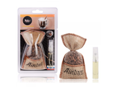 Ароматизатор "Кофе в мешочке со спреем" горячий шоколад от Airline Ароматизатор "Кофе в мешочке со спреем" горячий шоколад