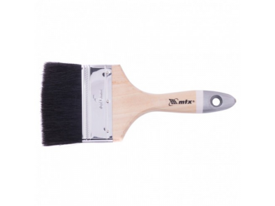 Кисть плоская, натуральная черная щетина, деревянная ручка, размер 4 Mtx от MTX Кисть плоская, натуральная черная щетина, деревянная ручка, размер 4 Mtx