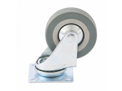 Колесо поворотное d-75 мм., крепление платформенное СИБРТЕХ от СИБРТЕХ Колесо поворотное d-75 мм., крепление платформенное СИБРТЕХ