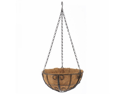 Подвесное кашпо с декором, 25 см, с кокосовой корзиной PALISAD от PALISAD Подвесное кашпо с декором, 25 см, с кокосовой корзиной PALISAD