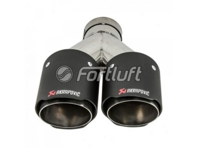 Fortluft Карбоновая насадка Akrapovic Style 90x2 мм MT214R
