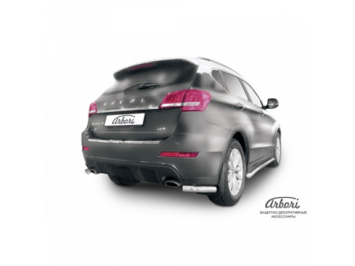 Защита заднего бампера "уголки" Arbori d57 HAVAL H2 2014- от ARBORI Защита заднего бампера "уголки" Arbori d57 HAVAL H2 2014-
