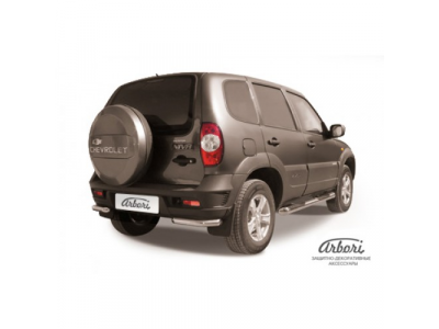 Защита заднего бампера "уголки" Arbori d57 CHEVROLET NIVA 2010- от ARBORI Защита заднего бампера "уголки" Arbori d57 CHEVROLET NIVA 2010-