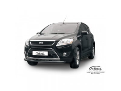 Защита переднего бампера Arbori d57 черная FORD KUGA 2008-2013 от ARBORI Защита переднего бампера Arbori d57 черная FORD KUGA 2008-2013