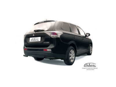 Защита заднего бампера "уголки" Arbori d57 черные MITSUBISHI OUTLANDER 2014- от ARBORI Защита заднего бампера "уголки" Arbori d57 черные MITSUBISHI OUTLANDER 2014-