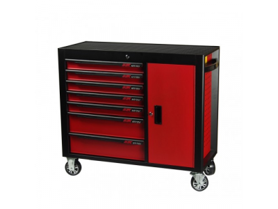 JTC Тележка инструментальная 7 секций красная с боковым ящиком JTC от JTC JTC Тележка инструментальная 7 секций красная с боковым ящиком JTC
