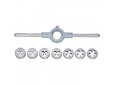 Набор плашек М3-М12, 8 предметов// СИБРТЕХ от СИБРТЕХ Набор плашек М3-М12, 8 предметов// СИБРТЕХ