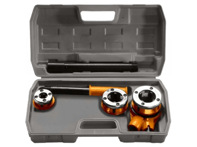 Набор клуппов 1/2"-3/4"-1"+ плашкодержатель с трещоткой, 6 предм.// SPARTA от SPARTA Набор клуппов 1/2"-3/4"-1"+ плашкодержатель с трещоткой, 6 предм.// SPARTA