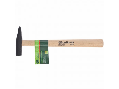 Молоток слесарный 200 г, квадратный боек, деревянная рукоятка СИБРТЕХ от СИБРТЕХ Молоток слесарный 200 г, квадратный боек, деревянная рукоятка СИБРТЕХ