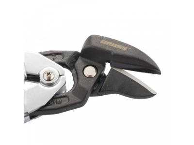 Ножницы по металлу"PIRANHA"усиленные,255 мм,прямой и левый рез,сталь-СrMo,двухкомп.рукоятки//GROSS