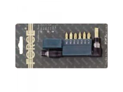 2081C 1/4" Г-обр.отвертка с компл. бит крест.+шлиц. 8пр.