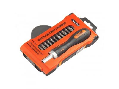 Отвертка реверсивная с набором бит, CrV, 12шт//SPARTA