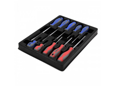 Набор отверток, ложемент, 10 предметов, KING TONY