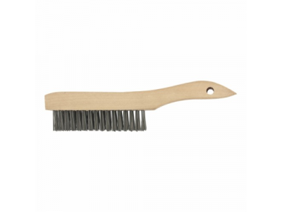 Щетка зачистная 6-и рядная, закаленная прямая проволока с деревянной ручкой СИБРТЕХ