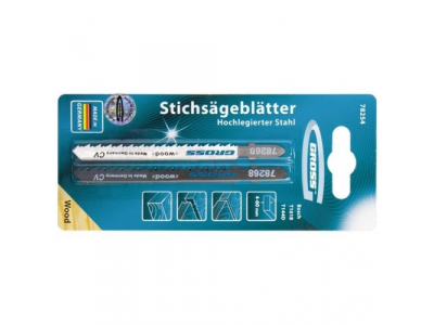 Набор полотен для электролобзика по дереву, 2шт. 78254 GROSS от GROSS Набор полотен для электролобзика по дереву, 2шт. 78254 GROSS