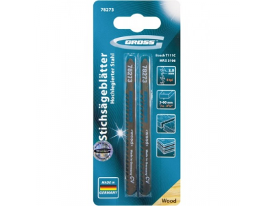 Полотна для электролобзика по дереву, 2 шт.( 3106 - T111C ) GROSS от GROSS Полотна для электролобзика по дереву, 2 шт.( 3106 - T111C ) GROSS