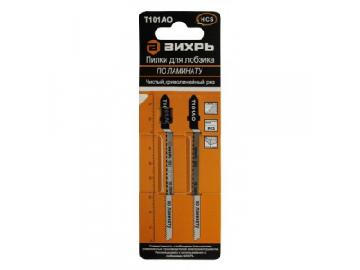 Пилки для лобзика Т101АО по ламинату,чистый,криволинейный рез 76х50мм (2 шт) от Вихрь Пилки для лобзика Т101АО по ламинату,чистый,криволинейный рез 76х50мм (2 шт)
