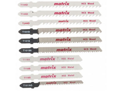 Набор полотен для электролобзика универсальный, 10 шт, T-SET1001 Matrix от MATRIX Набор полотен для электролобзика универсальный, 10 шт, T-SET1001 Matrix