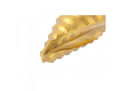 Сверло ступенчатое, 9-12-15-18-21-24-27-30-33-36 мм, HSS, спиральный Профиль, шестигранный хвостовик Matrix