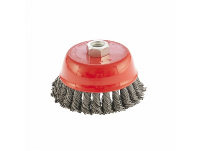 Щетка для УШМ, 100 мм, М14, "чашка", крученая проволока 0,8 мм// MTX