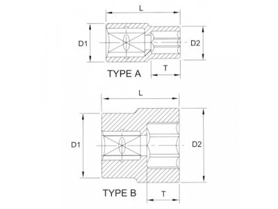Головка торцевая 1/2" 12гр. 7/16"