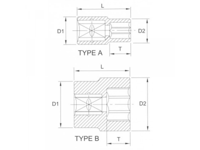 Головка торцевая 6гр. 1/2" 15мм