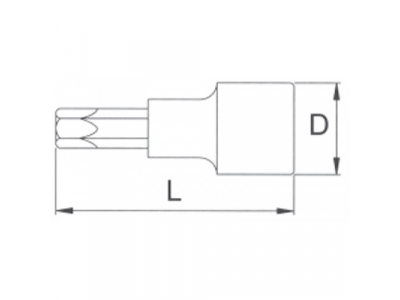 Головка торцевая с вставкой torx 1/4" T27