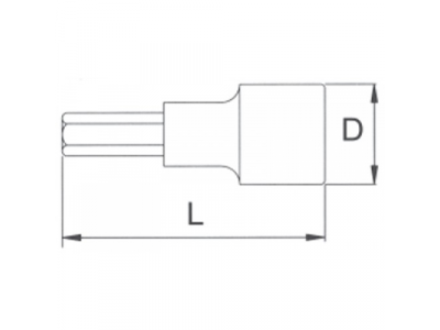 Головка торцевая с шестигранной вставкой 1/4" 6мм