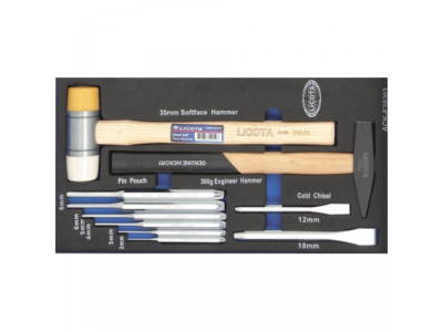 Набор молотков и ударно-режущего инструмента 10пр. EVA от LICOTA Набор молотков и ударно-режущего инструмента 10пр. EVA