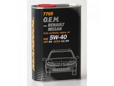 MANNOL 7705 O.E.M. 5W-40 for Renault Nissan 1L metal