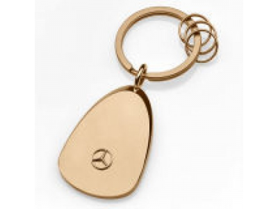 Брелок Mercedes Key Ring, Crystal, Swarovski, pink gold colours / black