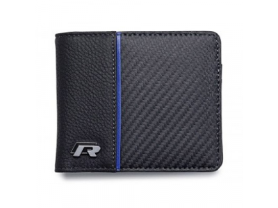 Кожаный кошелек Volkswagen R Collection Wallet, Black, артикул 15D087400