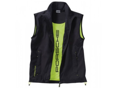 Жилет унисекс Porsche Unisex Vest - Sport, Black / Acid Green