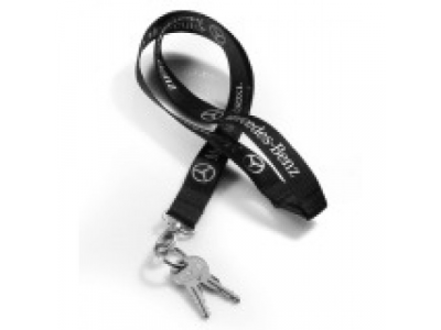 Шнурок с карабином для ключей Mercedes-Benz Classic Star Lanyard, Black 2017 от Mercedes Шнурок с карабином для ключей Mercedes-Benz Classic Star Lanyard, Black 2017