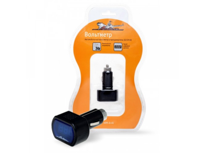 Вольтметр в прикуриватель 12/24В с цифровым экраном AIRLINE