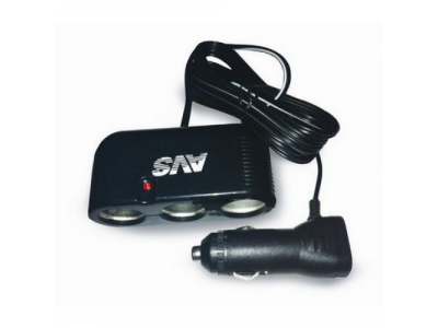 Разветвитель розетки для прикуривателя AVS на 3 выхода