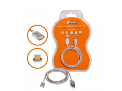 Зарядный универсальный датакабель microUSB с магнитным коннектором от Airline Зарядный универсальный датакабель microUSB с магнитным коннектором