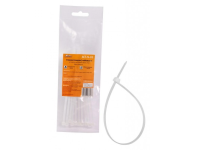 Стяжки (хомуты) кабельные 3,6*150 мм, пластиковые, белые, 10 шт. AIRLINE от Airline Стяжки (хомуты) кабельные 3,6*150 мм, пластиковые, белые, 10 шт. AIRLINE