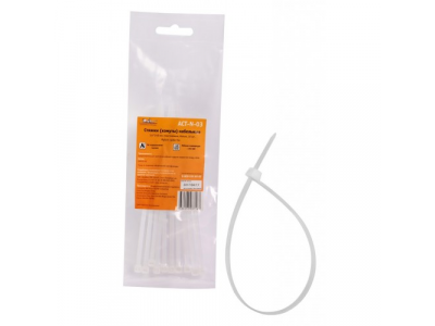 Стяжки (хомуты) кабельные 3,6*150 мм, пластиковые, белые, 10 шт. AIRLINE от Airline Стяжки (хомуты) кабельные 3,6*150 мм, пластиковые, белые, 10 шт. AIRLINE