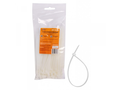 Стяжки (хомуты) кабельные 3,6*150 мм, пластиковые, белые, 100 шт. AIRLINE от Airline Стяжки (хомуты) кабельные 3,6*150 мм, пластиковые, белые, 100 шт. AIRLINE