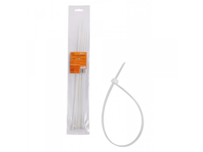 Стяжки (хомуты) кабельные 4,8*400 мм, пластиковые, белые, 10 шт. AIRLINE от Airline Стяжки (хомуты) кабельные 4,8*400 мм, пластиковые, белые, 10 шт. AIRLINE