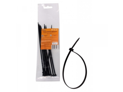 Стяжки (хомуты) кабельные 3,6*200 мм, пластиковые, черные, 10 шт. от Airline Стяжки (хомуты) кабельные 3,6*200 мм, пластиковые, черные, 10 шт.